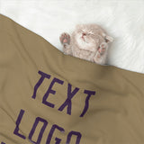 Custom Light Khaki Purple Pet Blanket