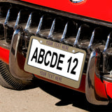 Custom Light Khaki Purple License Plate Frame