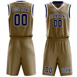 Custom Light Khaki Purple Basketball Set