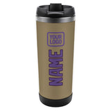 Custom Light Khaki Light Purple Stainless Steel Water Cup