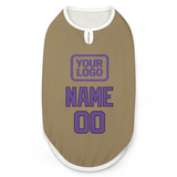 Custom Light Khaki Light Purple Pet Vest