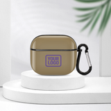 Custom Light Khaki Light Purple AirPods Case (3rd Generation)