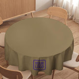 Custom Light Khaki Light Purple Round Table Cloth
