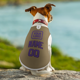 Custom Light Khaki Light Purple Pet Vest