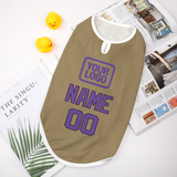 Custom Light Khaki Light Purple Pet Vest