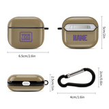 Custom Light Khaki Light Purple AirPods Case (3rd Generation)