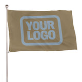 Custom Light Khaki Light Blue Flag