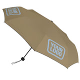Custom Light Khaki Light Blue Automatic Umbrella