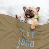 Custom Light Khaki Light Blue Pet Blanket