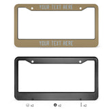 Custom Light Khaki Light Blue License Plate Frame