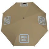Custom Light Khaki Light Blue Automatic Umbrella