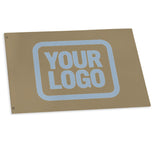 Custom Light Khaki Light Blue Flag