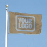 Custom Light Khaki Light Blue Flag
