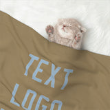 Custom Light Khaki Light Blue Pet Blanket