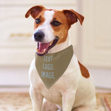 Custom Light Khaki Light Blue Pet Scarf