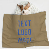 Custom Light Khaki Sky Blue Pet Blanket
