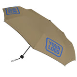 Custom Light Khaki Sky Blue Automatic Umbrella