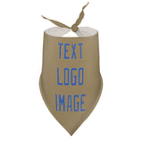 Custom Light Khaki Sky Blue Pet Scarf