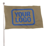 Custom Light Khaki Sky Blue Flag