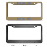 Custom Light Khaki Sky Blue License Plate Frame