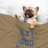 Custom Light Khaki Sky Blue Pet Blanket