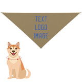 Custom Light Khaki Sky Blue Pet Scarf