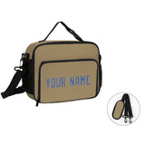 Custom Light Khaki Sky Blue Lunch Bag