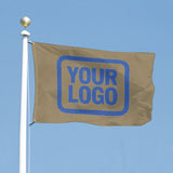 Custom Light Khaki Sky Blue Flag
