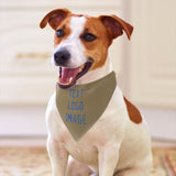 Custom Light Khaki Sky Blue Pet Scarf