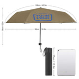 Custom Light Khaki Sky Blue Automatic Umbrella