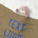Custom Light Khaki Sky Blue Pet Blanket