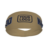 Custom Light Khaki Navy Sports headband