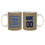 Custom Light Khaki Navy Mug
