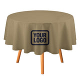 Custom Light Khaki Navy Round Table Cloth