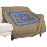 Custom Light Khaki Sky Blue Blanket