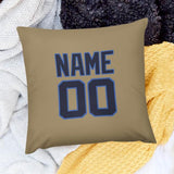 Custom Light Khaki Navy Pillowcase