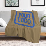 Custom Light Khaki Sky Blue Blanket