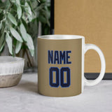 Custom Light Khaki Navy Mug