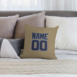 Custom Light Khaki Navy Pillowcase