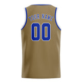 Custom Light Khaki & Sky Blue Colors Design Sports Basketball Jersey