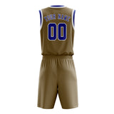 Custom Light Khaki Sky Blue Basketball Set