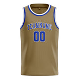 Custom Light Khaki & Sky Blue Colors Design Sports Basketball Jersey