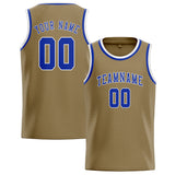 Custom Light Khaki & Sky Blue Colors Design Sports Basketball Jersey