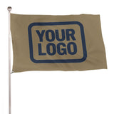Custom Light Khaki Blue Flag