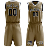 Custom Light Khaki Blue Basketball Set
