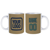 Custom Light Khaki Blue Green Mug