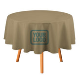 Custom Light Khaki Blue Green Round Table Cloth