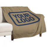Custom Light Khaki Blue Blanket