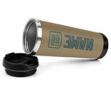 Custom Light Khaki Blue Green Stainless Steel Water Cup
