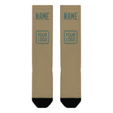 Custom Light Khaki Blue Green Knee-High Sock